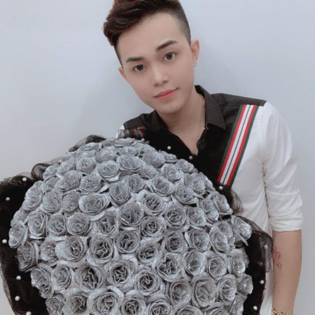 Hoa kim tuýen màu bạc 90 bông