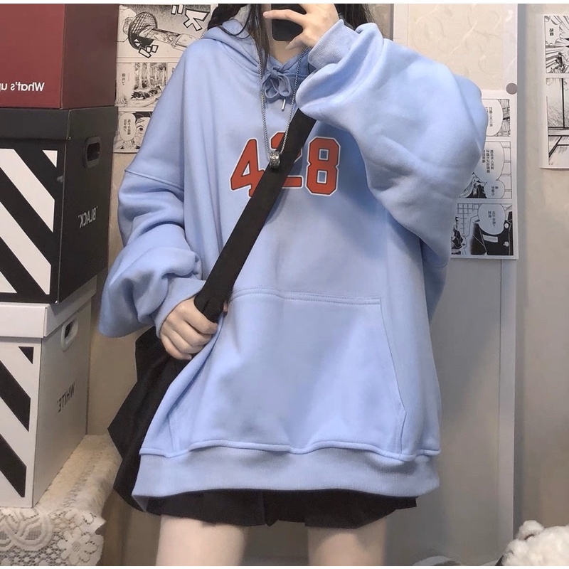 Áo Hoodie Nỉ Bông Tay Dài Túi Bụng Unisex Số 428(ODER 2 NGÀY)