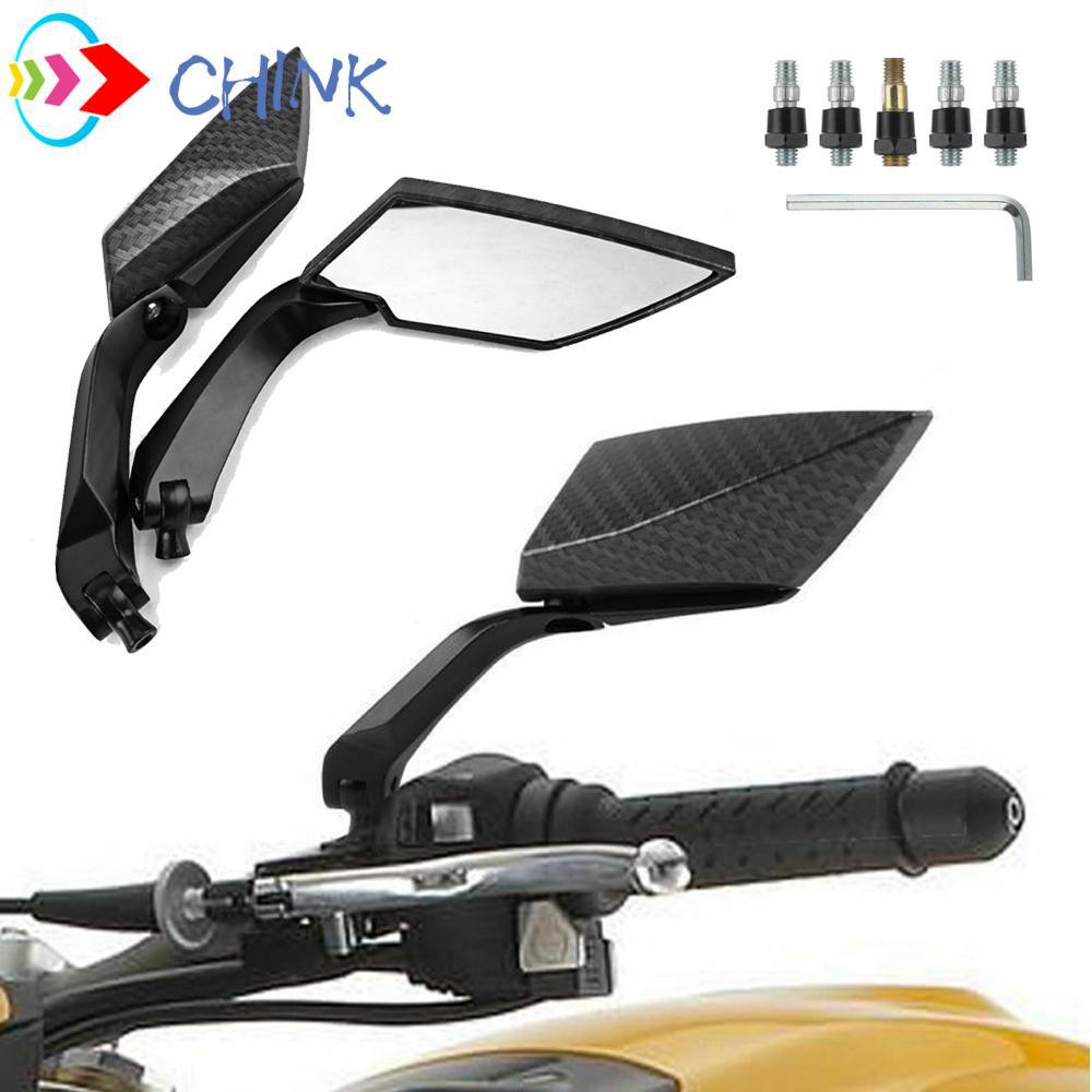 Gương chiếu hậu 8/ 10mm xoay được 360 độ tiện lợi dành cho xe máy