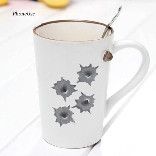 Miếng Dán Trang Trí Cửa Sổ Xe Hơi Hình Lỗ Đạn Độc Đáo DIY