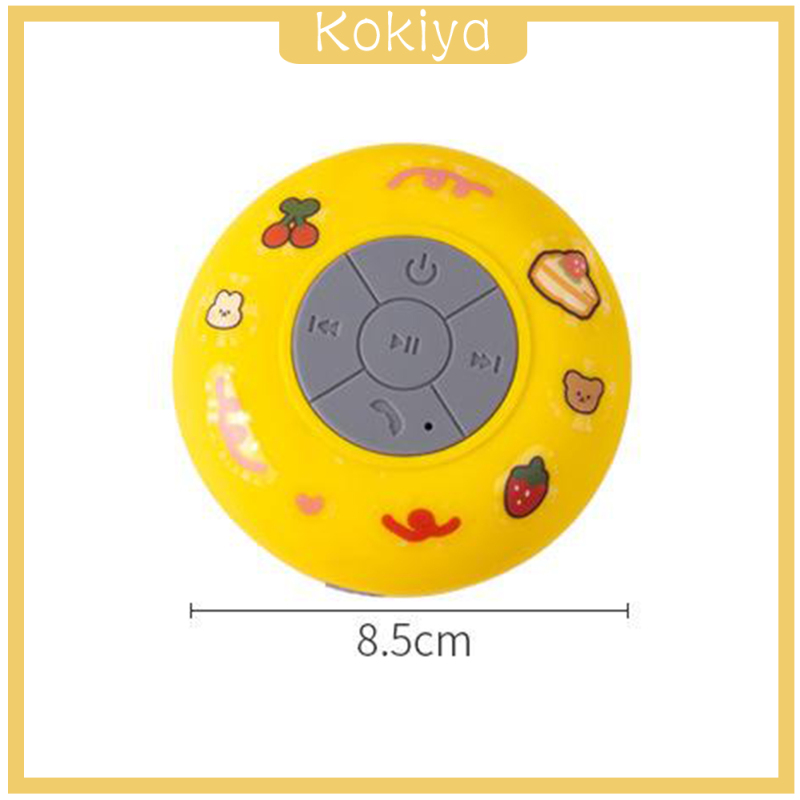 [KOKIYA]Portable Waterproof Wireless Bluetooth Bathroom Shower Speaker Suction Cup White