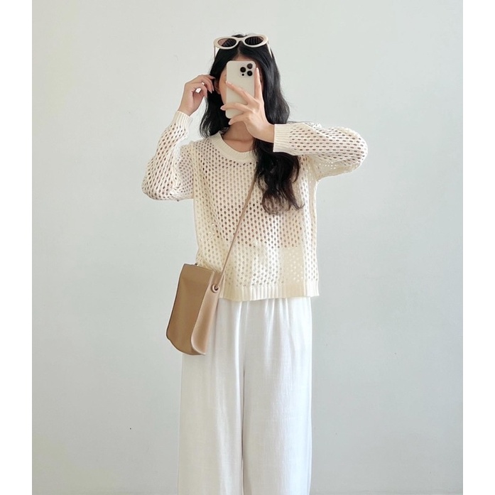 Áo len lỗ dài tay 199_A0579