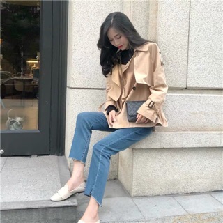 Áo khoác kaki dáng ngắn