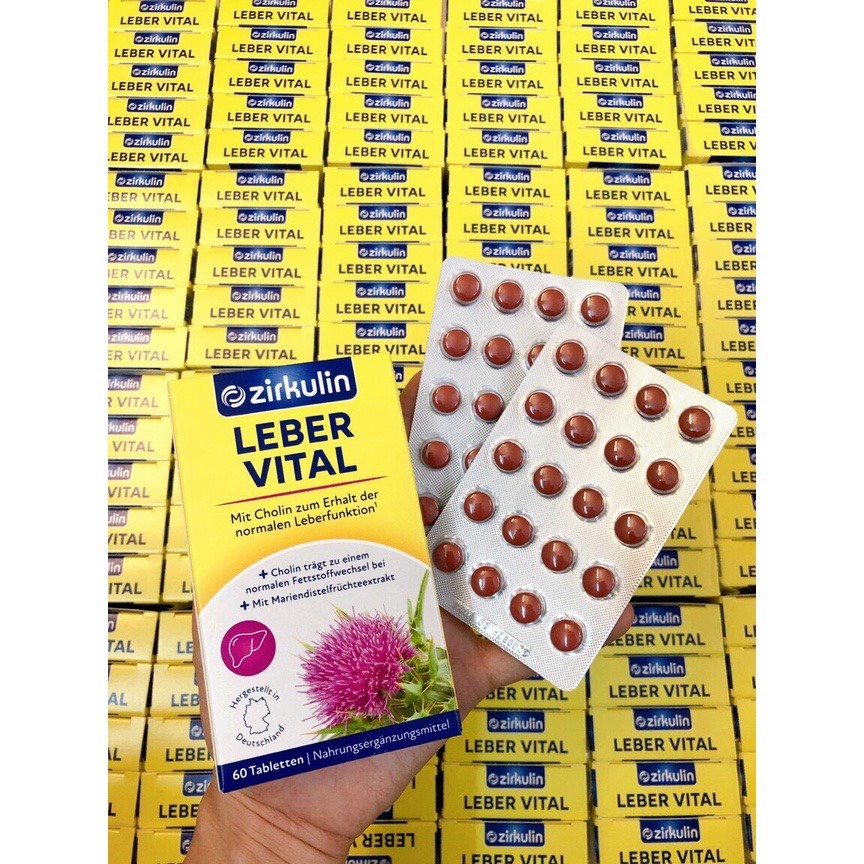 Bổ gan Zirkulin ⚡ CAM KẾT CHÍNH HÃNG ⚡ Viên Uống Bổ Gan Zirkulin Leber Vital 60 viên Mẫu mới, nội địa Đức [ Đủ Bill ]