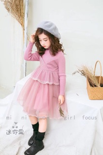 Freeship 99k TQ_Váy len cao cấp cho bé 4-8t