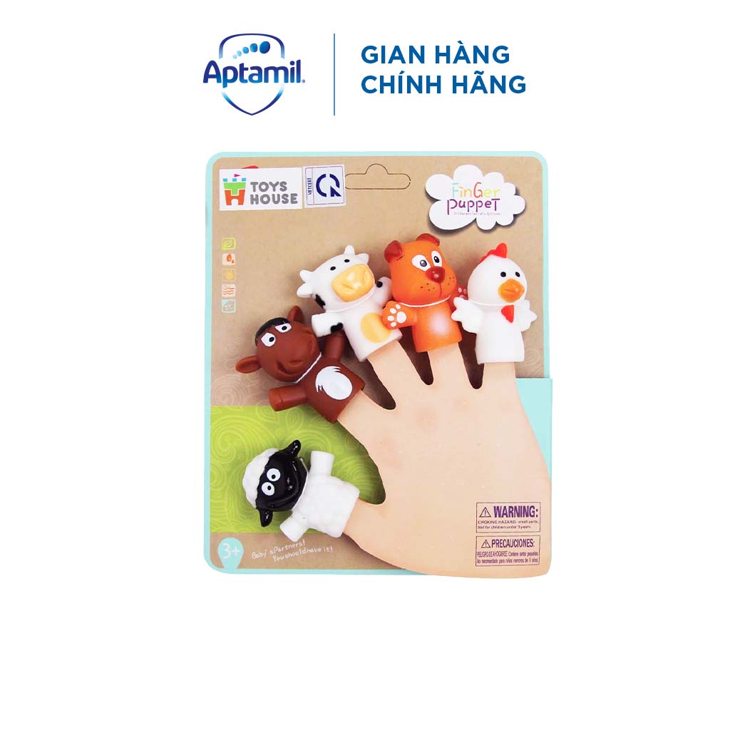 (Quà tặng không bán màu ngẫu nhiên) Rối ngón tay chơi ú òa với bé Toy House