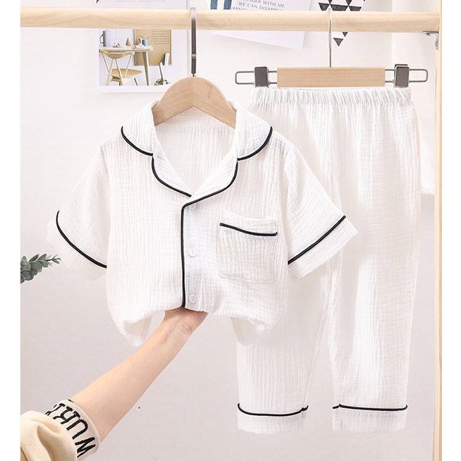 Bộ Ngủ Pijama đũi Cộc Tay Minky Soon Bé TRai Và Bé Gái Chất Đũi Mềm Mịn Cho Bé Từ 5-28kg