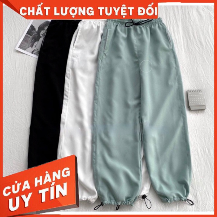 Quần Jogger Kaki Unisex có dây rút màu ĐEN/TRẮNG/MINT ❤️/Nam nữ unisex/FREESHIP 🦋 - Hàng nhập khẩu