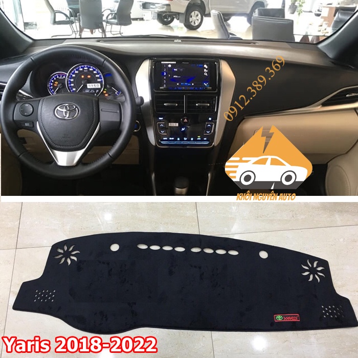 Taplo Yaris 2018, 2019, 2020, 2021, 2022 Tấm Che Nắng  Chống Trượt 3 Lớp CHẤT LIỆU NHUNG MỊN Loại 1