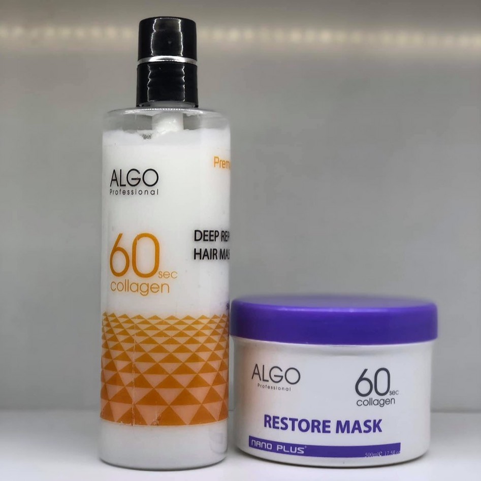 Hấp dầu Collagen 60s Deep Repair Hair Mask Algo 500ml