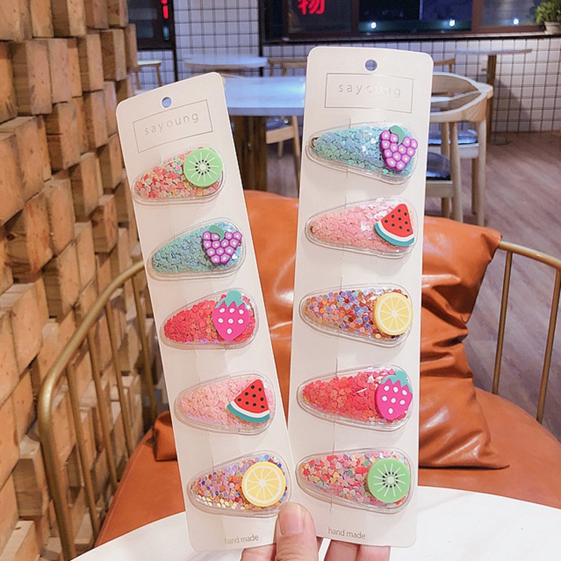 Set 5 Kẹp Tóc Hoa Quả Siêu Cute dễ thương cho bé gái -anhsonnd18
