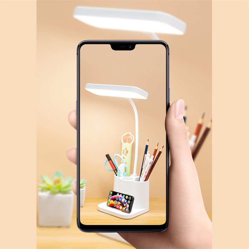 Đèn Đọc Sách Để Bàn Usb Cảm Ứng On / off Bảo Vệ Mắt Với 3 Chế Độ Chiếu Sáng Khác Nhau