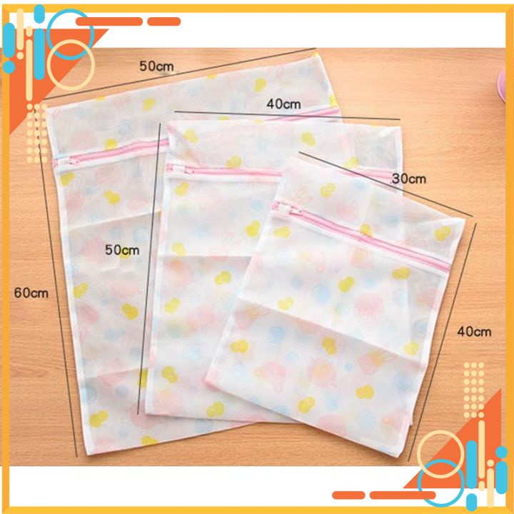 Combo 5 Túi giặt đồ máy giặt hình hoa , túi lưới giặt quần áo tiện lợi Kt 50*60, 40*50, 30*40, 13*16