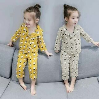 Bộ Pijama thun cotton 100% bé trai và bé gái trên 18kg