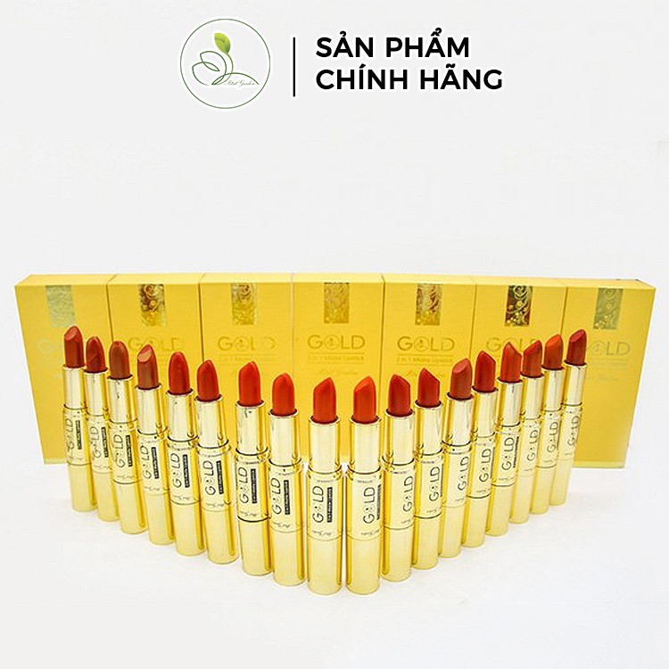 Son Lì Gold 2 in 1 Matte Lipstick Thiết Kế Hai Đầu Độc Đáo PV997