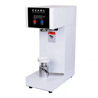 Máy viền nắp lon trà sữa. Máy đóng nắp lon trà sữa pet