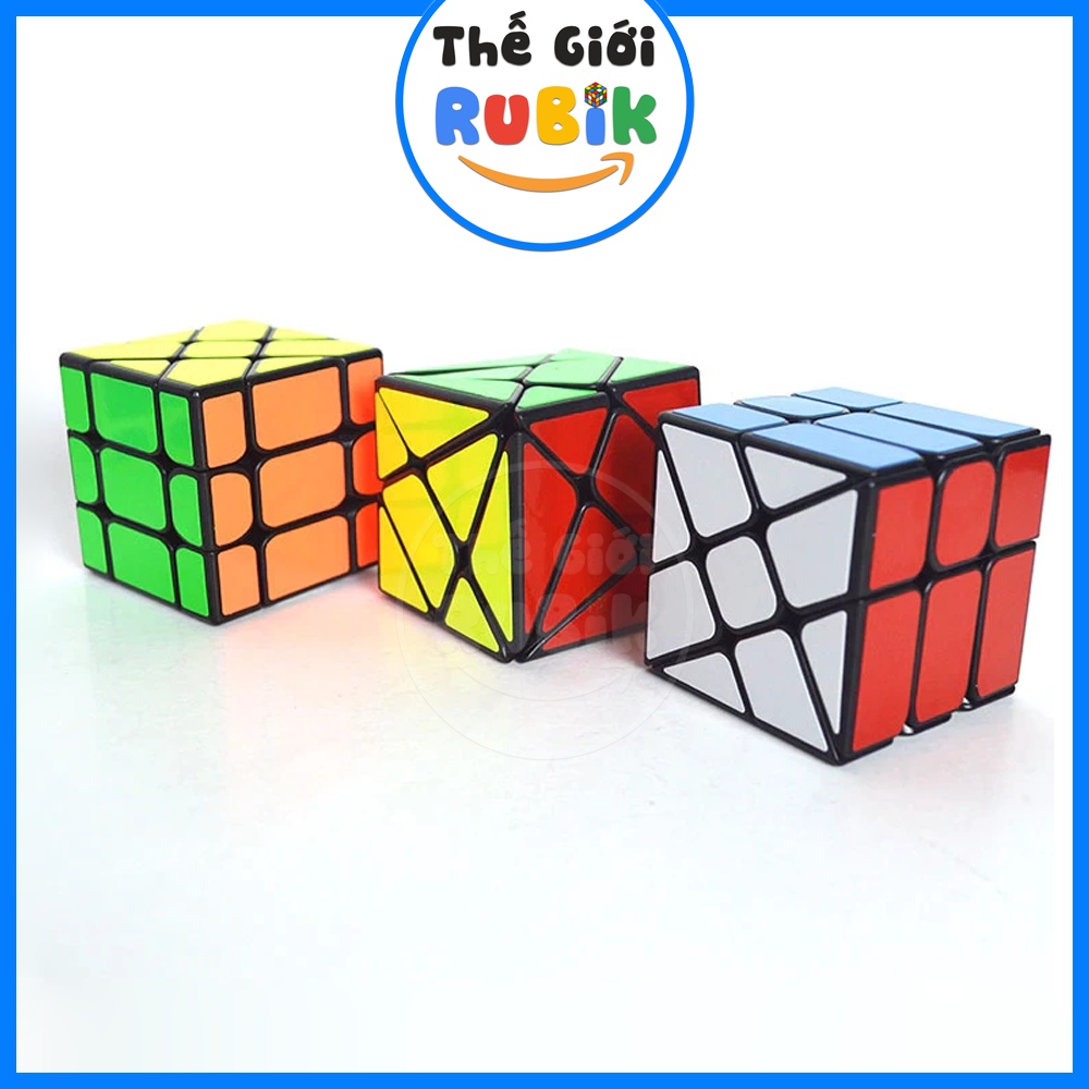 Combo 3 Rubik Fisher Axis Windmill Biến Thể Rubic 3x3 Đồ Chơi Thông Minh | Thế Giới Rubik
