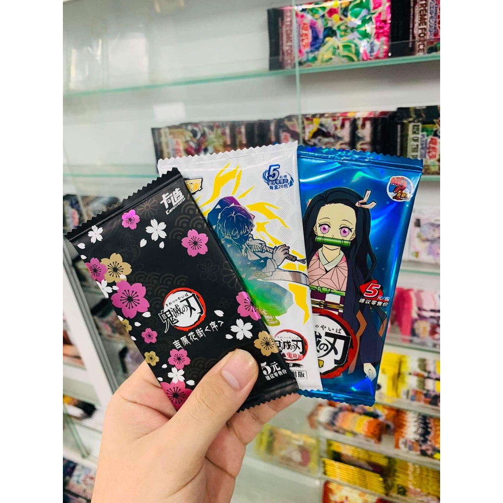 [ Dưa Hấu ] Set 5 ảnh thẻ nhân phẩm Anime Kimetsu no Yaiba Thanh Gươm Diệt Quỷ ngẫu nhiên chibi xinh xắn