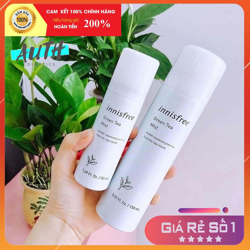 Xịt khoáng cấp ẩm tức thời trà xanh Innisfree Green Tea Mineral Mist 150ml Auth Hàn Quốc