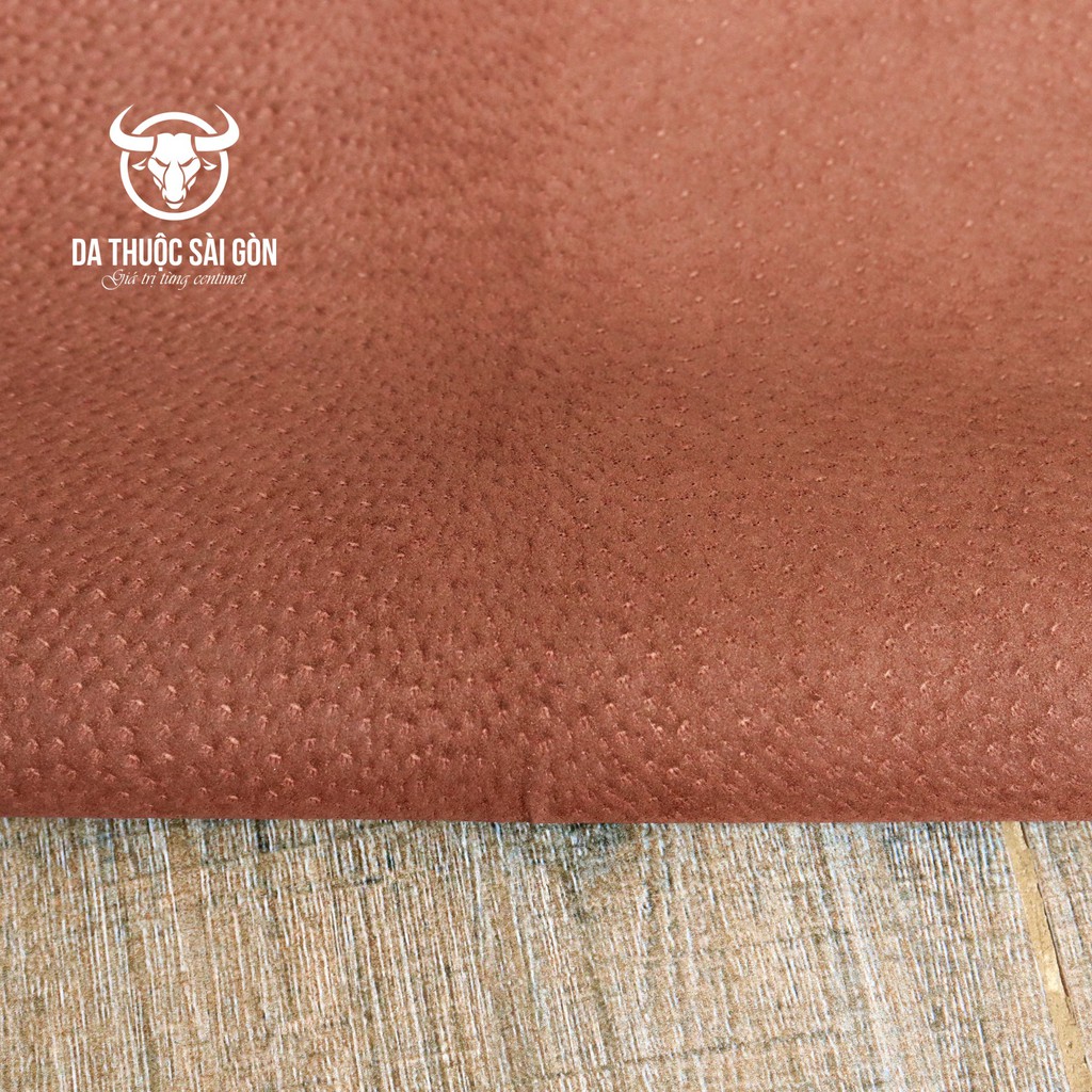 Da Heo Lộn Độ Dày 0.6 Đến 0.8 MM Màu Nâu Thương Hiệu Da Thuộc Sài Gòn - Da thuộc làm ví