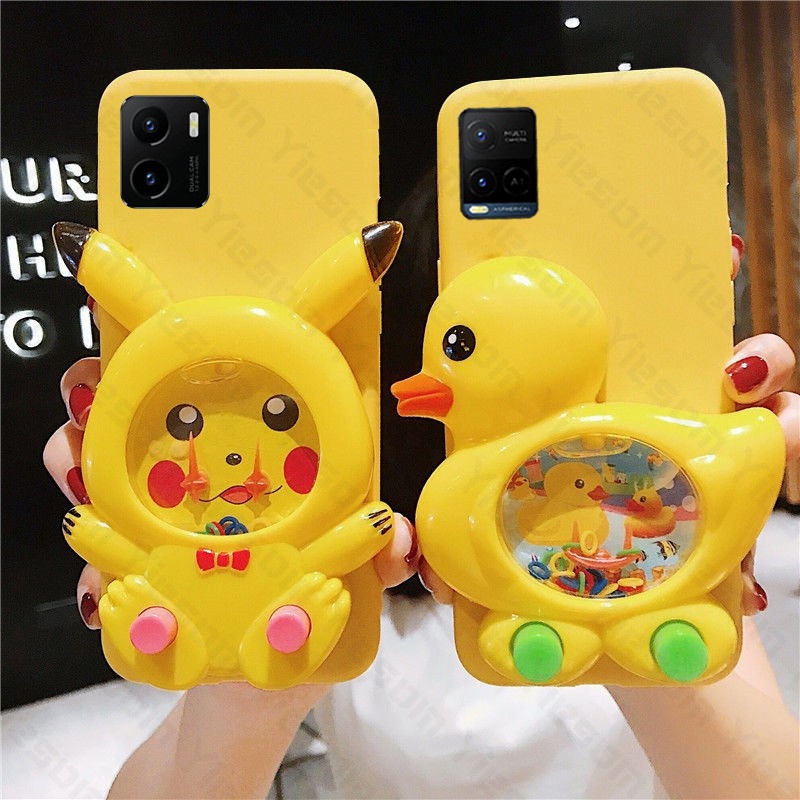 Ốp Điện Thoại Hình Chú Vịt 3D Dễ Thương Cho Vivo Y15S Y15A Y21S Y33S Y21 Y20 Y20S Y12S Y51 Y17 V23E V21