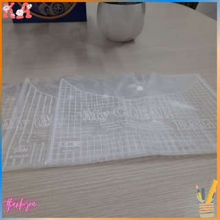 Combo 5 chiếc clear bag, túi cúc bấm khổ A