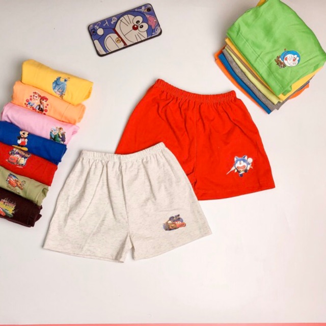 Set 3 Quần đùi cotton trơn cho bé màu ngẫu nhiên