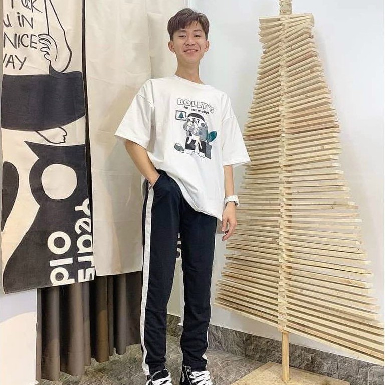Áo Thun Tay Lỡ Nam Nữ Form Rộng  UNISEX BOLLY'S  Ulzzang Couple