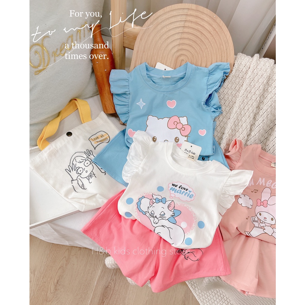 Bộ mèo meo meo tay cánh tiên bé gái