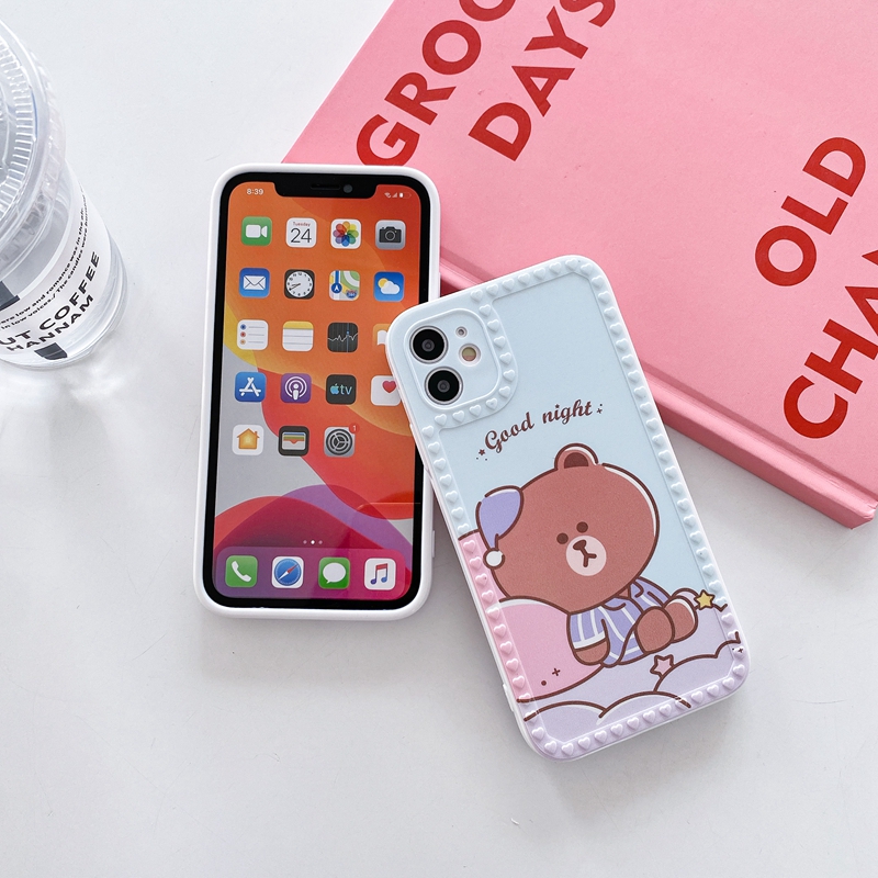 Ốp Điện Thoại SUNTAIHO Mềm Hình Hoạt Hình Gấu Nâu Ôm Sát Cho iPhone 12 11 Pro 12 Mini X XS MAX XR 6s 8 7 6 PLUS SE 2020 | BigBuy360 - bigbuy360.vn