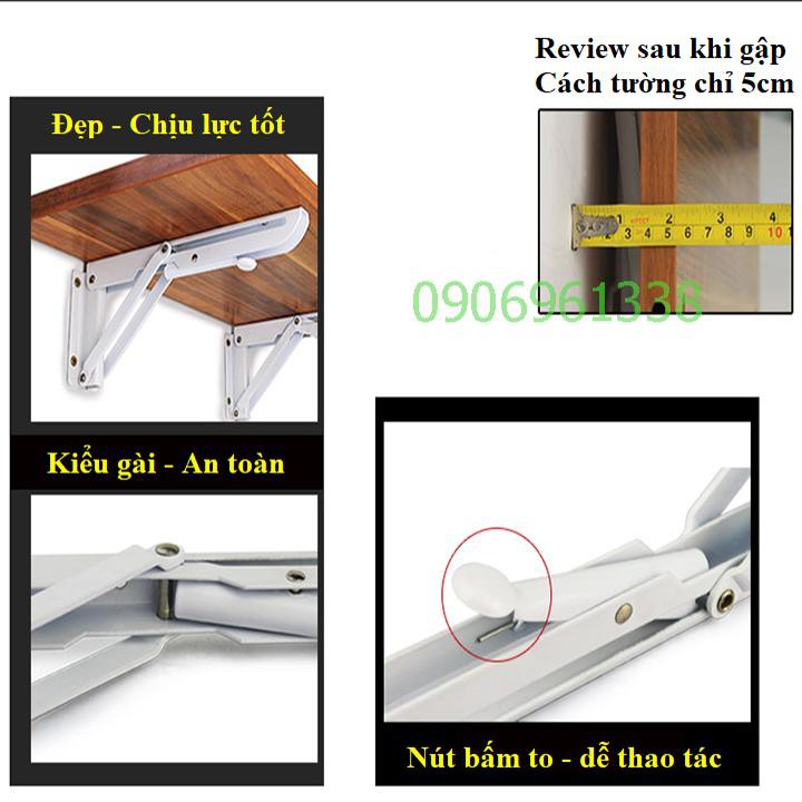 ↂ▩◊Bản Lề Ke Gập Thông Minh - Bàn Kệ Gấp Treo Gắn Tường Tải Trọng 60Kg Phụ Kiện X