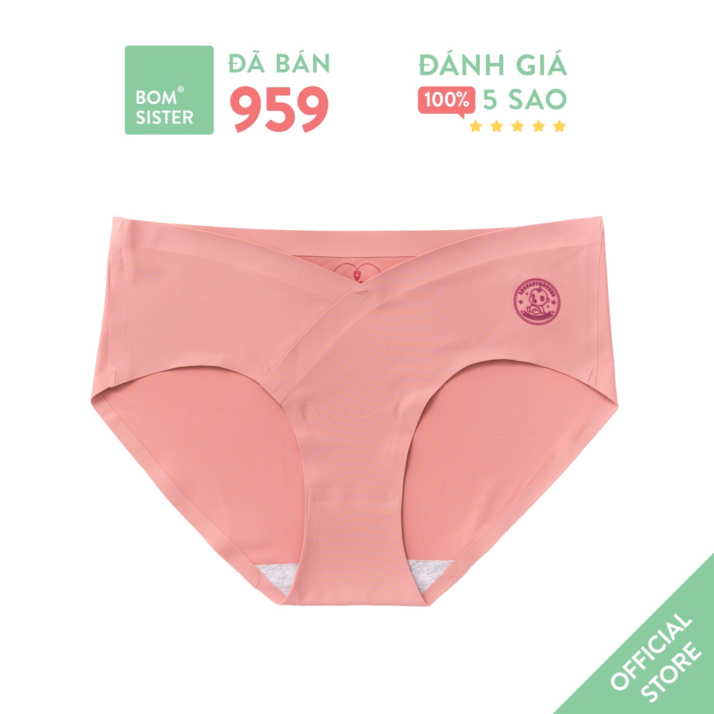 [Mã FAMALLT5 giảm 15% đơn 150k] Quần lót su đúc ép viền cạp chéo màu trơn dành cho mẹ bầu BOM SISTER Q86076 | BigBuy360 - bigbuy360.vn