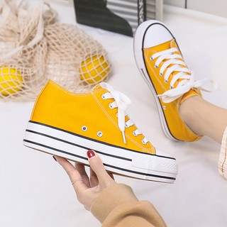 Giày thể thao nữ CV classic vàng cổ thấp