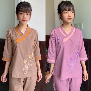 Đồ Lam Đi Chùa # Tim Bầu # Đồ Bộ Nữ # Quần Áo