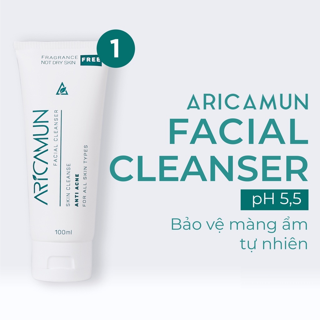Sữa Rửa Mặt ARICAMUN Dịu Nhẹ Không Xà Phòng Cho Da Nhạy Cảm - Mụn - Da Khô Ngừa Mụn 100ml | BigBuy360 - bigbuy360.vn