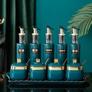 (Có sẵn )Bộ gia vị sứ xanh cổ vịt cao cấp( Có ảnh thật )