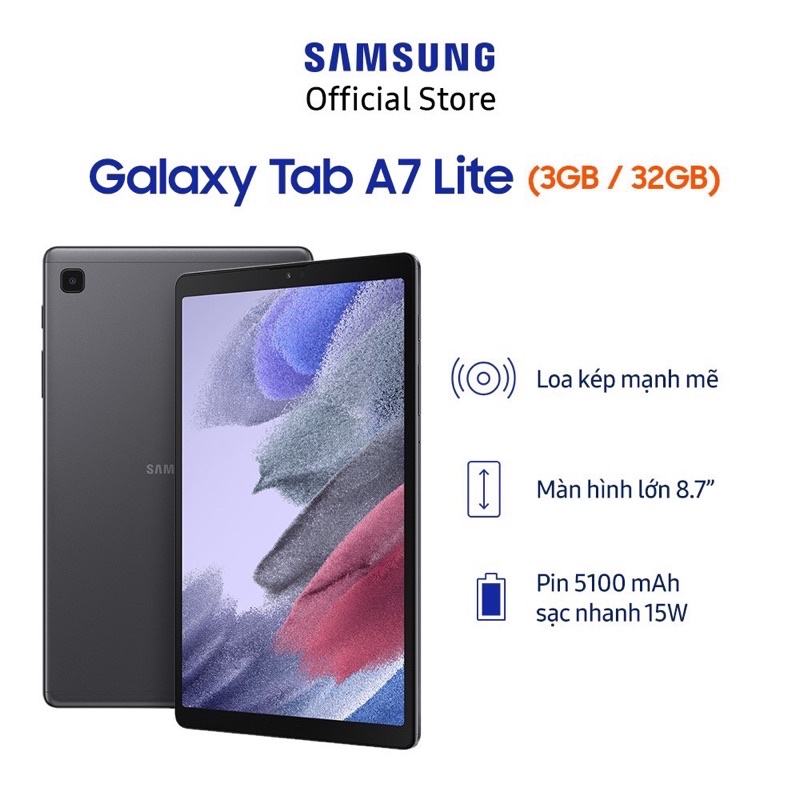 Máy tính bảng Samsung Galaxy Tab A7 Lite hàng mới 100% chính hãng