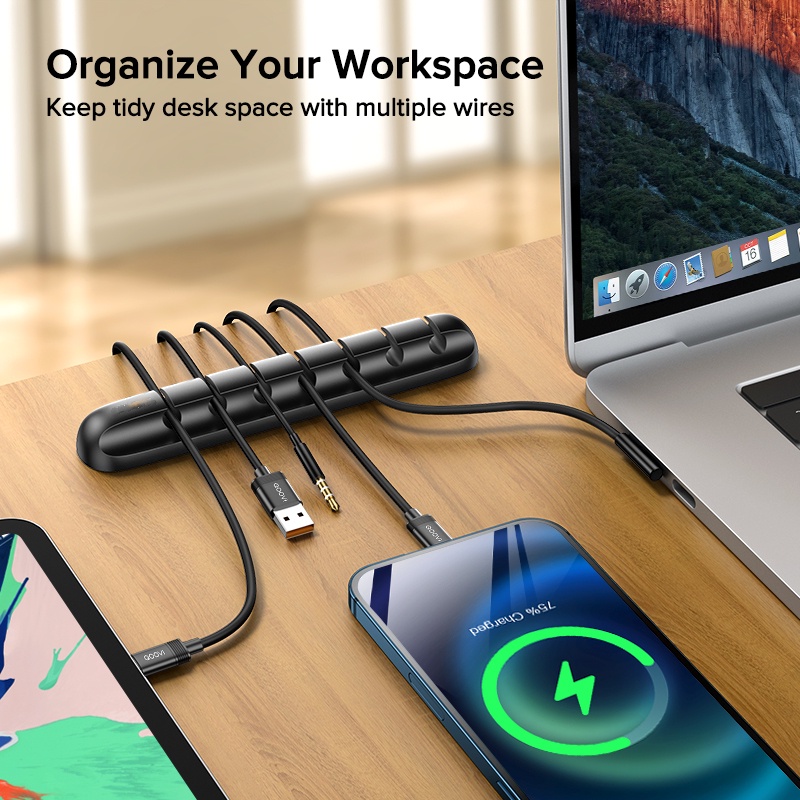 Dụng cụ quấn dây cáp USB/ tai nghe bằng silicone tiện dụng