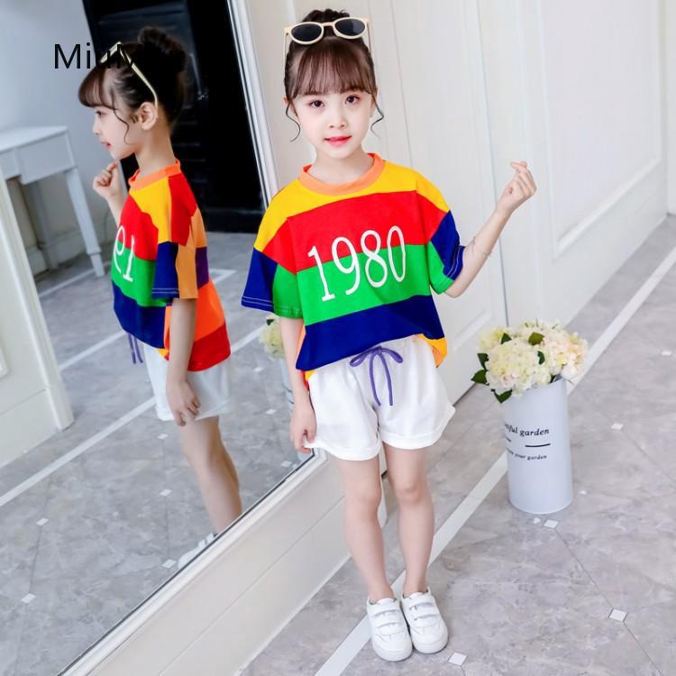 Set quần áo thể thao thời trang dành cho bé gái