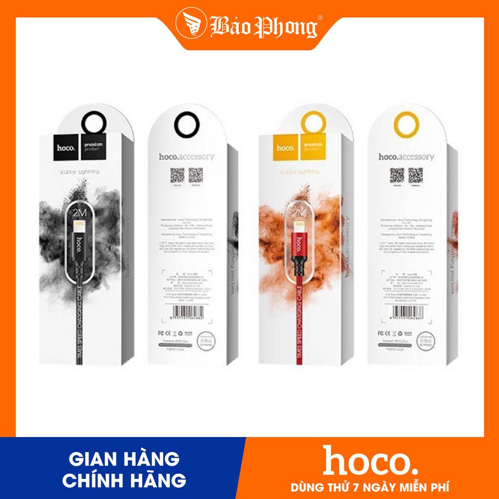 Cáp HOCO X14 iPhone độ dài 2m