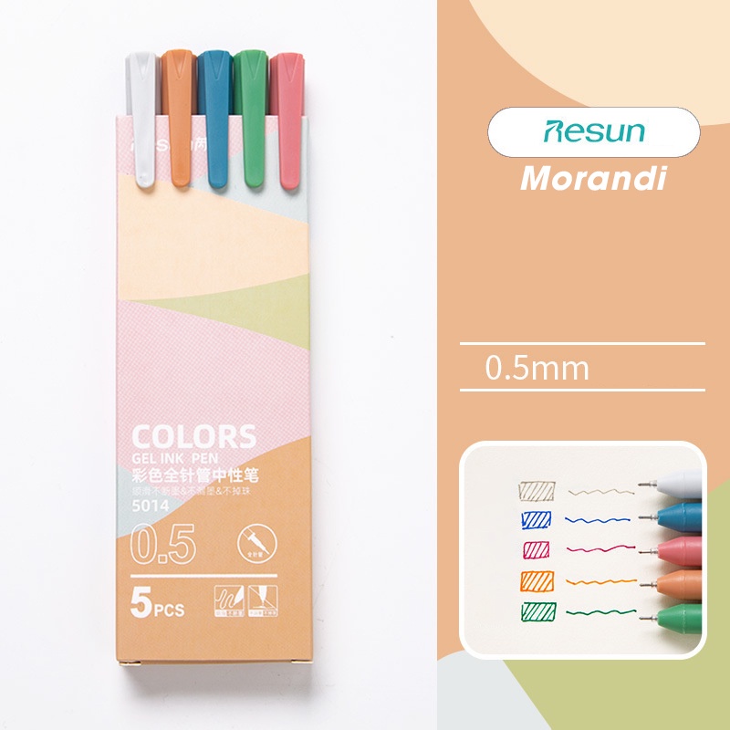 Hộp Bút KACO RESUN 5 Bút 5 Màu Cao Cấp