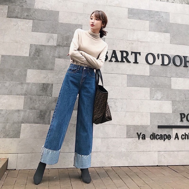 Quần jeans nữ xắn lai chất loại 1