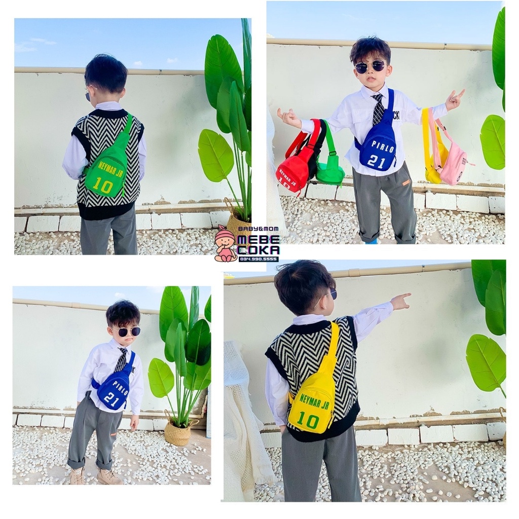 Túi đeo chéo cho bé hình số áo cầu thủ, túi trẻ em mini đi chơi – du lịch phong cách hàn quốc siêu cute, ngộ nghĩnh.