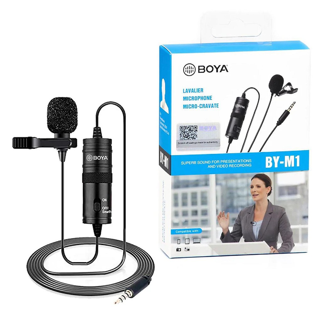 BOYA BY-M1 mic thu âm cao cấp cho điện thoại, máy tính, máy quay - Hàng Chính Hãng