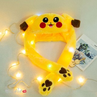 Nón Tai Thỏ Và Pikachu Có Led - Dễ Thương
