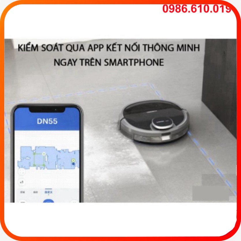 Robot Hút Bụi Thông Minh Ecovacs Deebot DN55 (Ozmo 900)  Hàng Chính Hãng, Mới 100%, Giá Rẻ, Bảo hành 12 tháng tại nhà