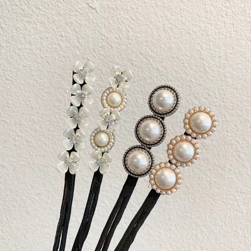 Kẹp Tóc Hình Hoa Đính Ngọc Trai Giả Phong Cách Cổ Điển Cho Nữ