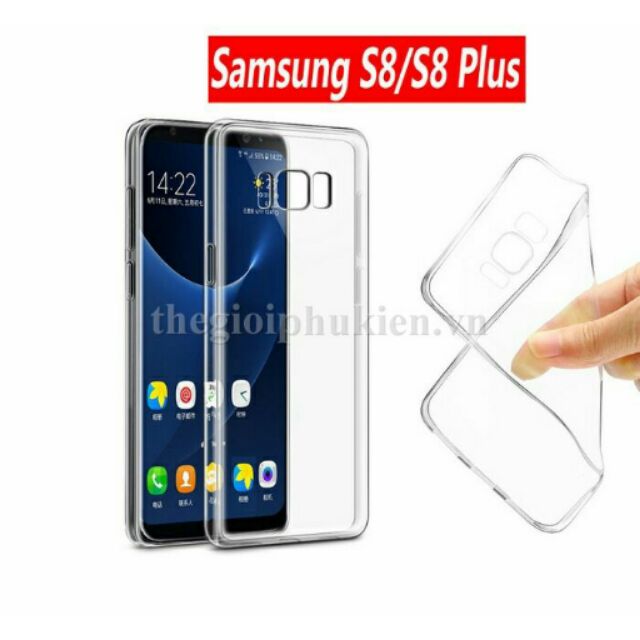 Ốp dẻo Galaxy S8/ S8 Plus silicon trong suốt