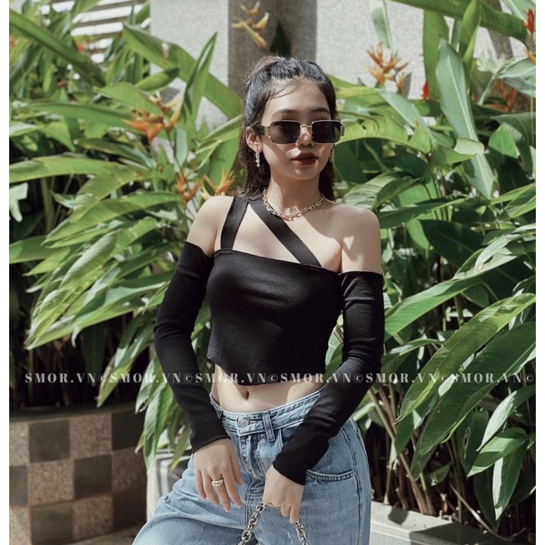 Áo croptop tay dài cách tân