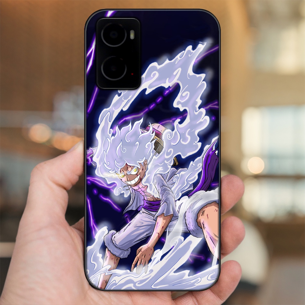 Ốp lưng Oppo A76 viền đen in hình Luffy One Piece